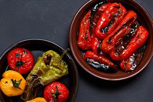 Peppers & Slow Roasted Tomatoes