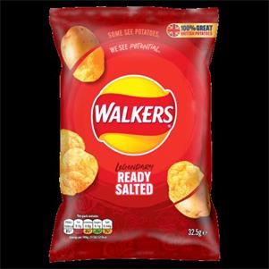 Ready Salted Crisps Walkers (32X32.5g)