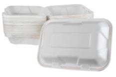 Bagasse Hinged Container 6" x 9"