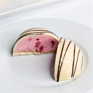 White Chocolate & Raspberry Dome